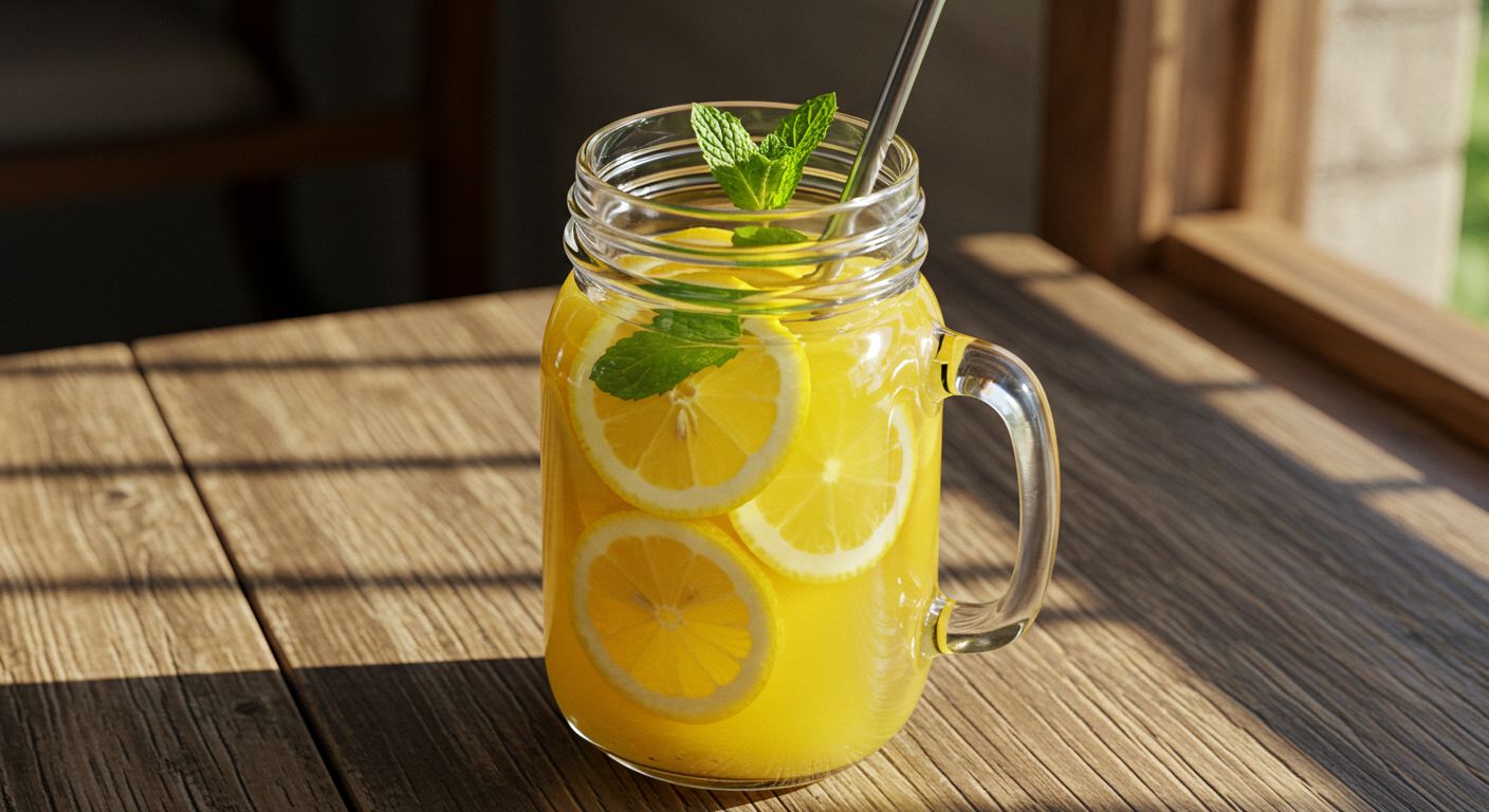 레몬 디톡스 주스 사진