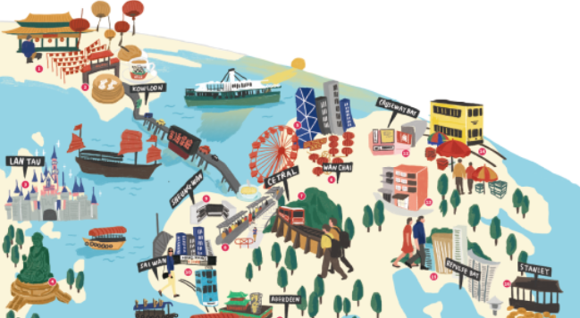 관광지 그림 지도