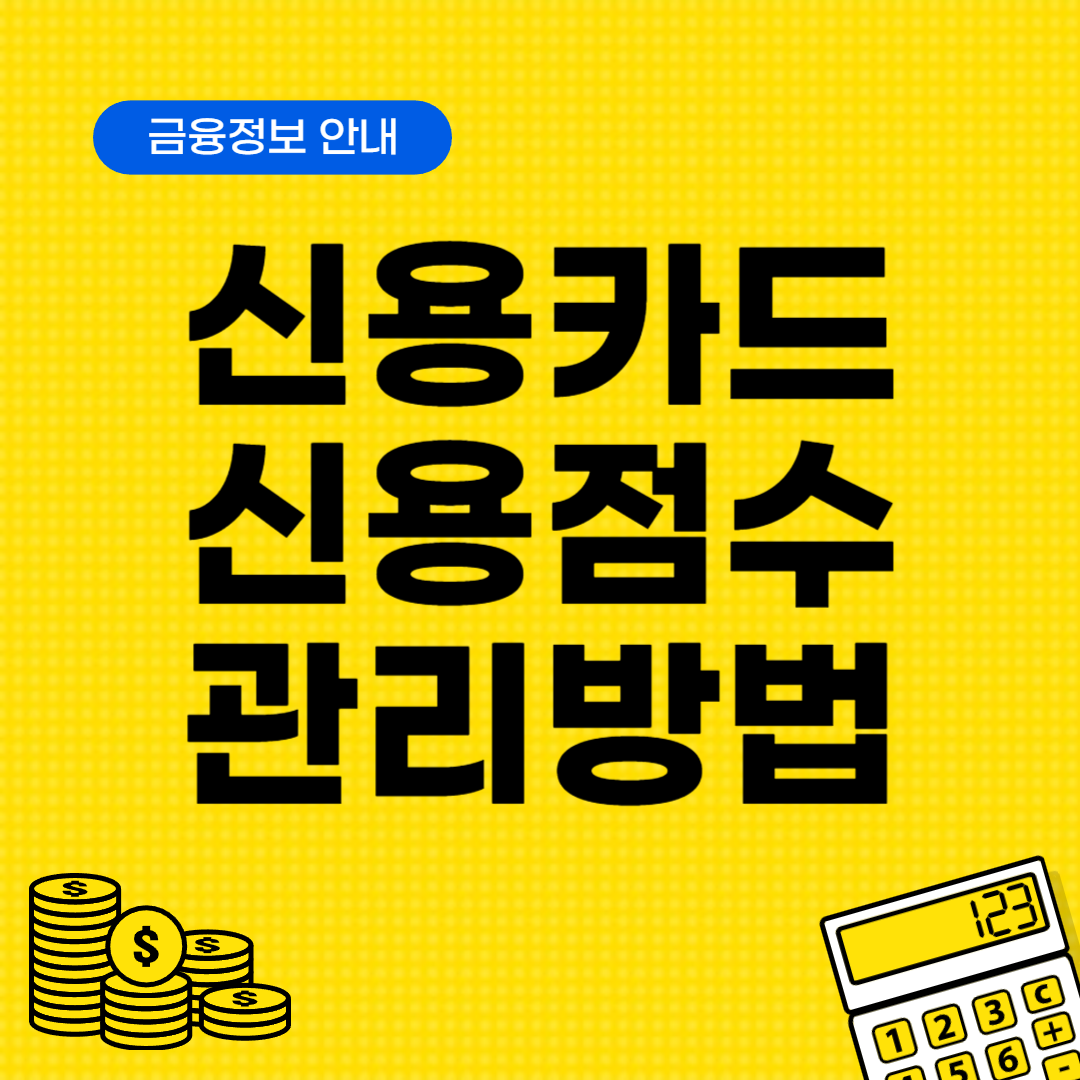 신용카드 신용점수 관리