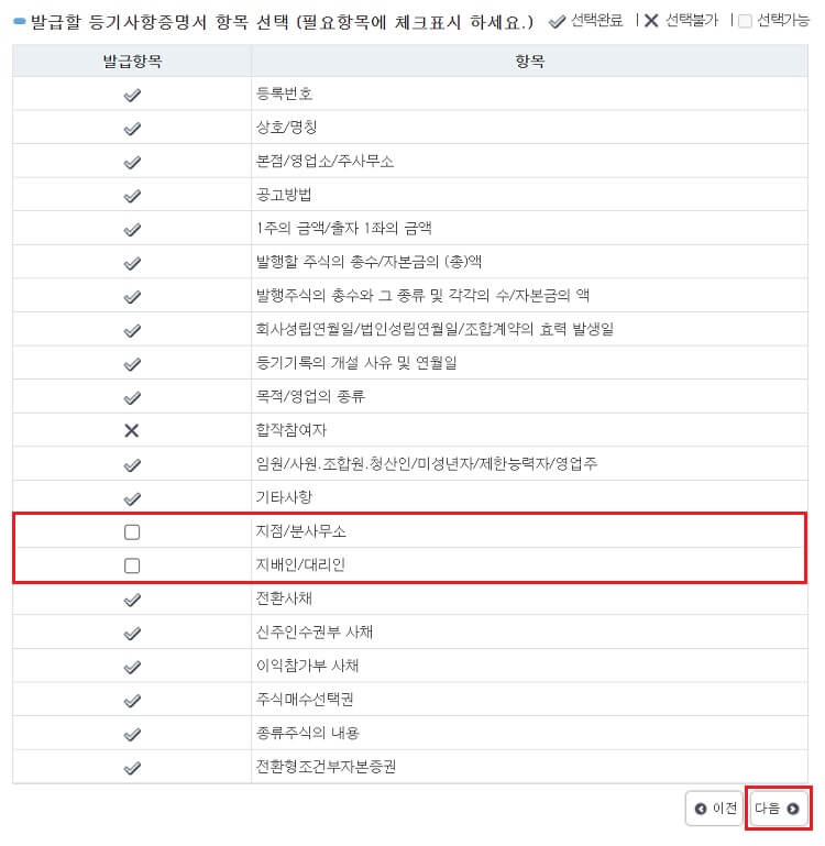 법인등기사항 전부증명서 발급 방법5