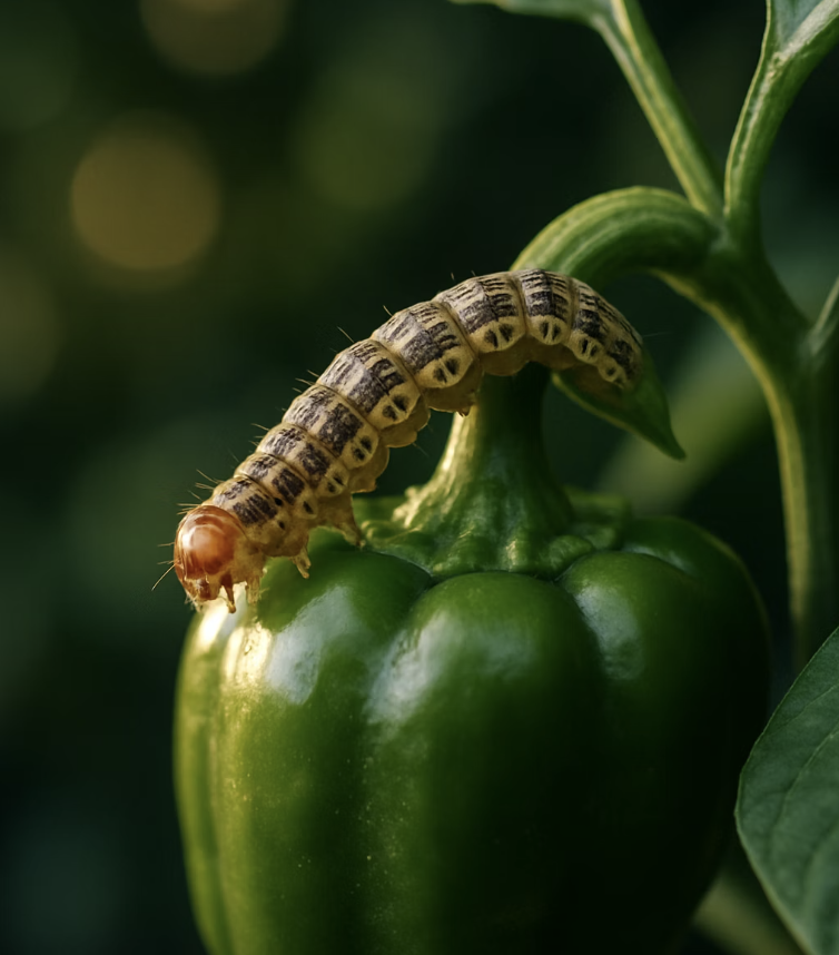 1. 고추 속의 암살자, 담배나방 유충