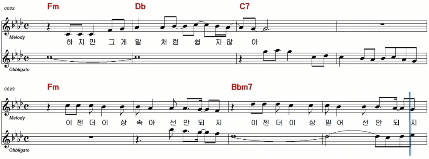 조항조 거짓말 악보