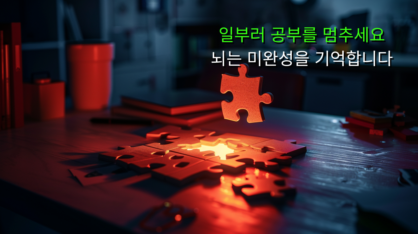 일부러 공부를 멈추세요 뇌는 미완성을 기억합니다