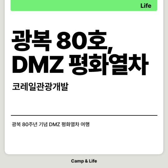 광복 80호, DMZ 평화열차