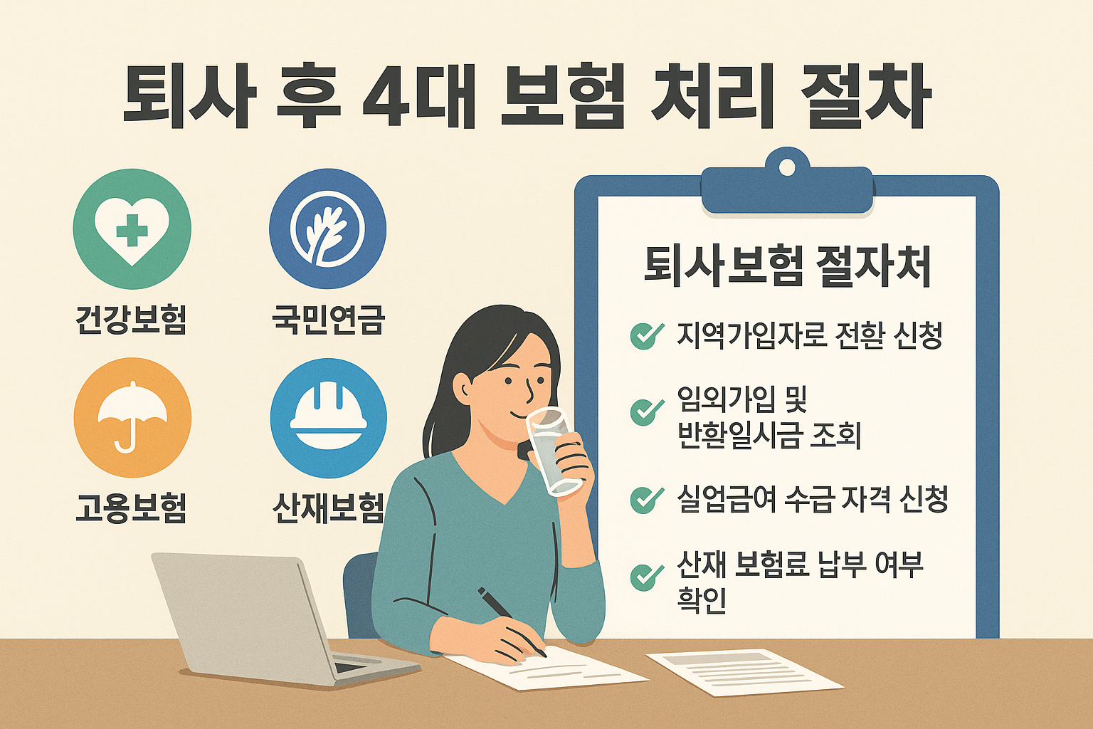 퇴사 후 4대 보험 처리 절차