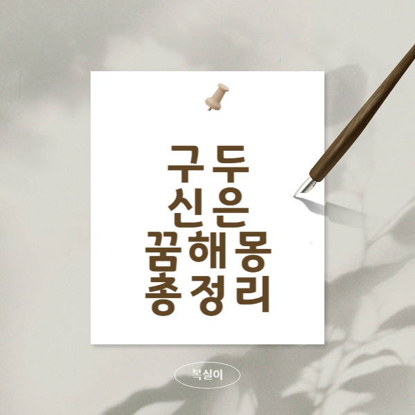 구두-신은-꿈-해몽-총-정리