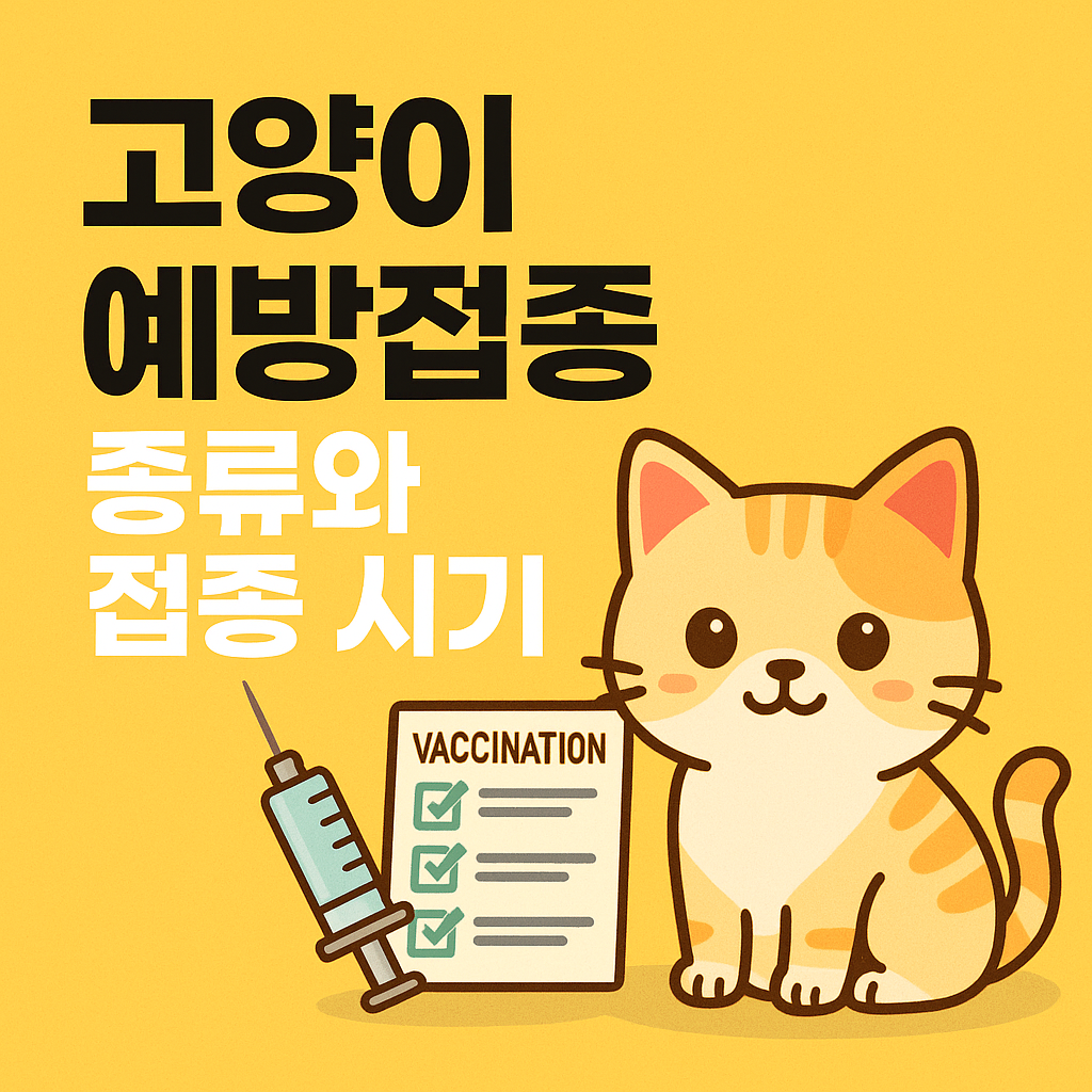 고양이 예방접종 종류와 접종 시기
