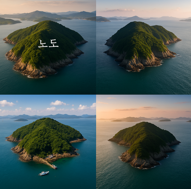 노도 섬 사진