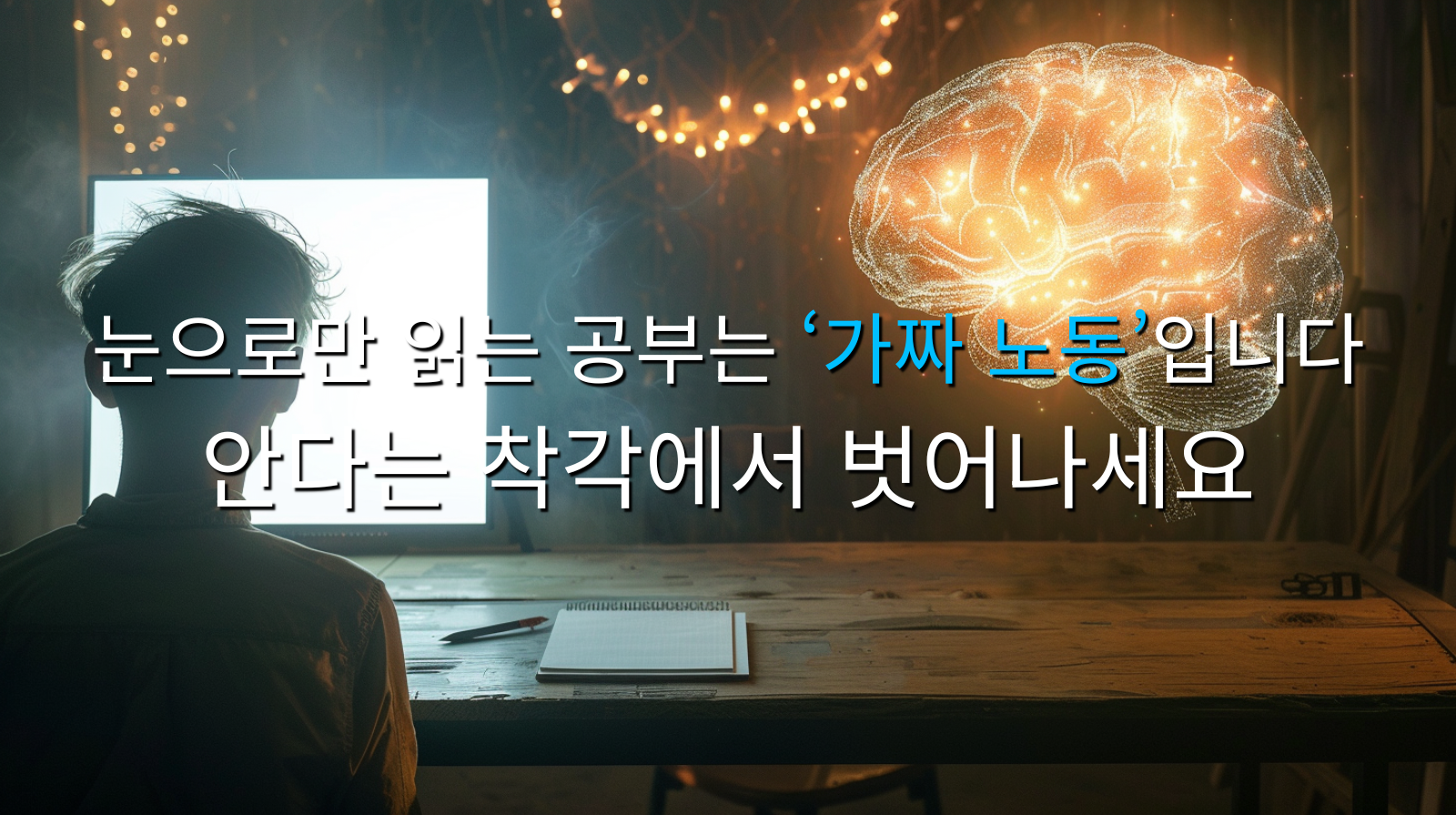 눈으로만 읽는 공부는 '가짜 노동'입니다. 안다는 착각에서 벗어나세요