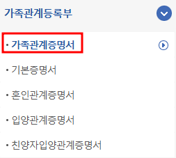 가족관계증명서 온라인발급