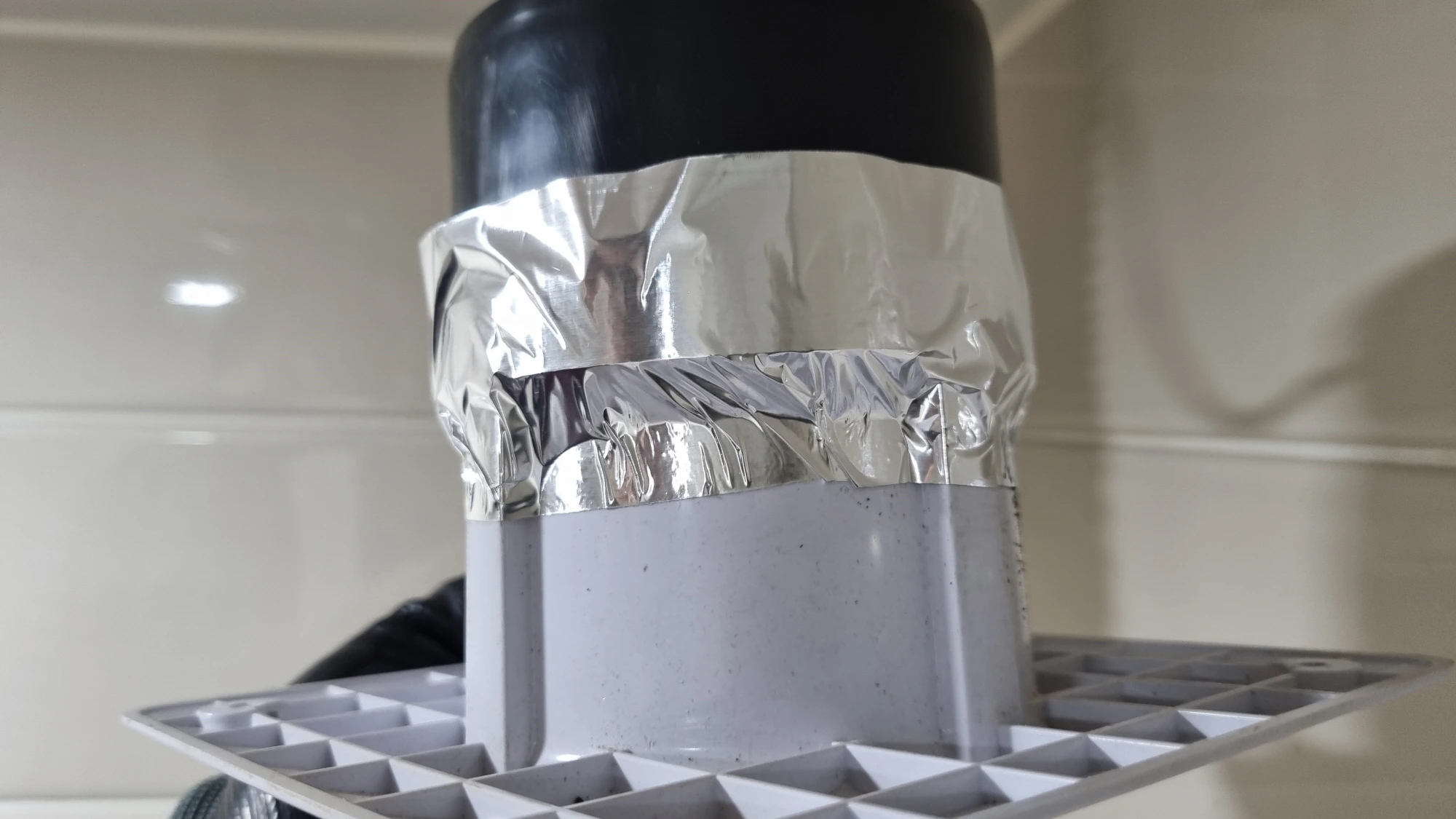 환풍기 댐퍼 연결 모습