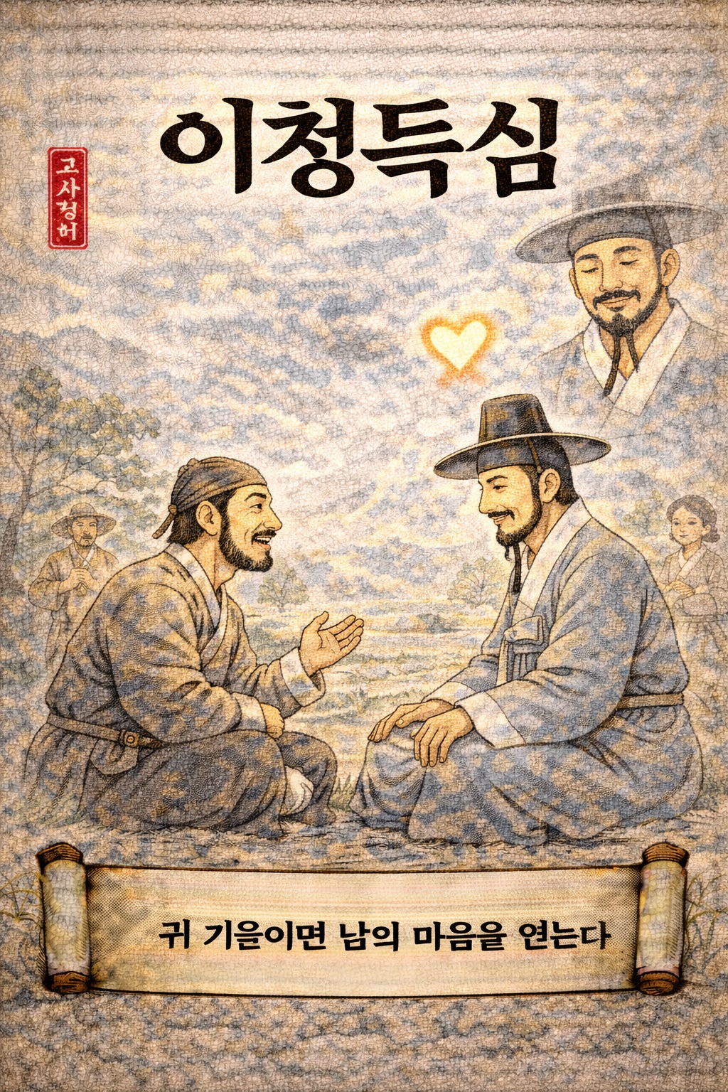 이청득심 사자성어 이미지