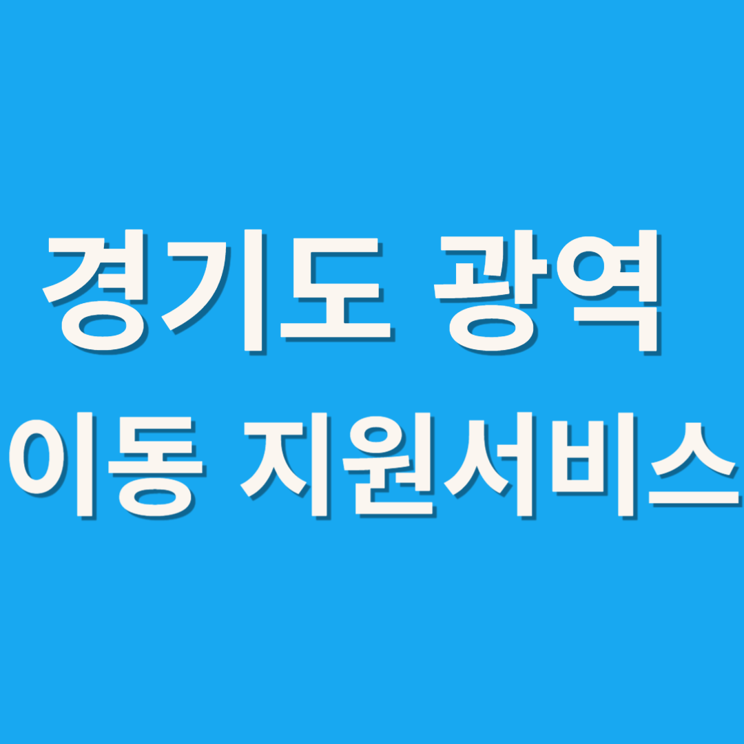 경기도 광역 이동지원 서비스