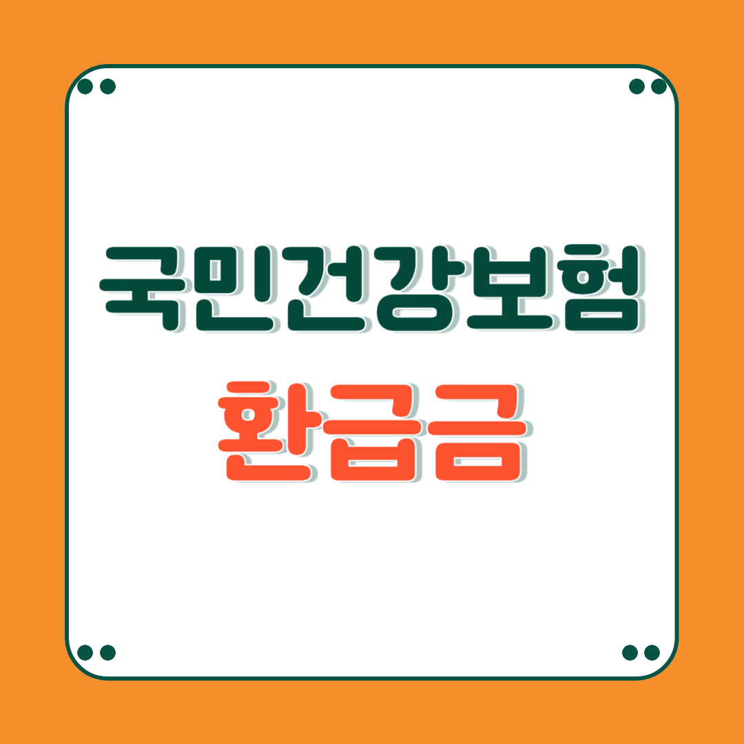 국민건강보험 환급금 1