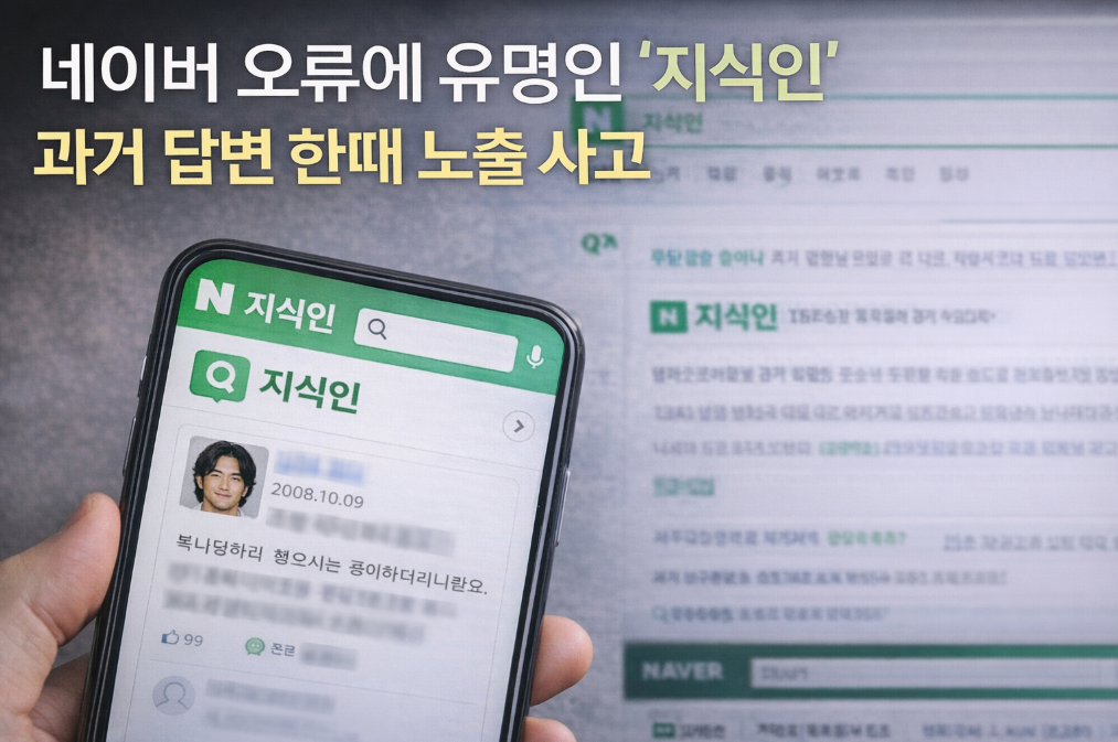 네이버 '지식인' 유명인 과거 답변 노출 사고 총정리