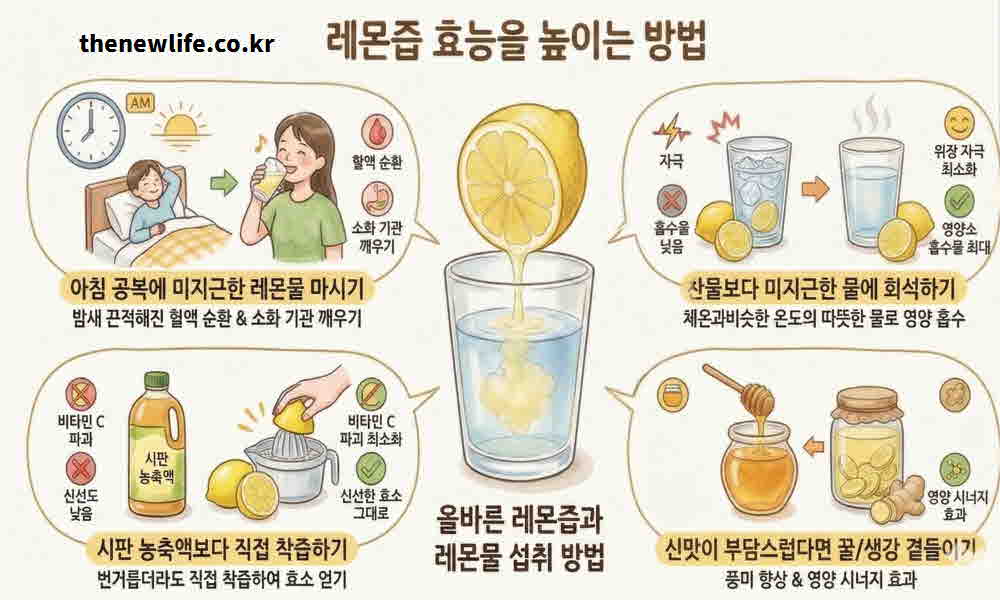 레몬수 효능 높이는 방법
