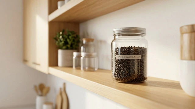 볶은 결명자 밀폐 유리병 보관 &mdash; 신선도 유지법