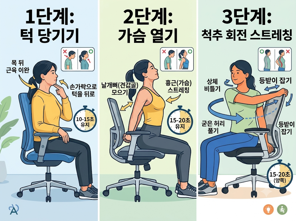 하루10분 의자에서 바로하는 스트레칭 루틴