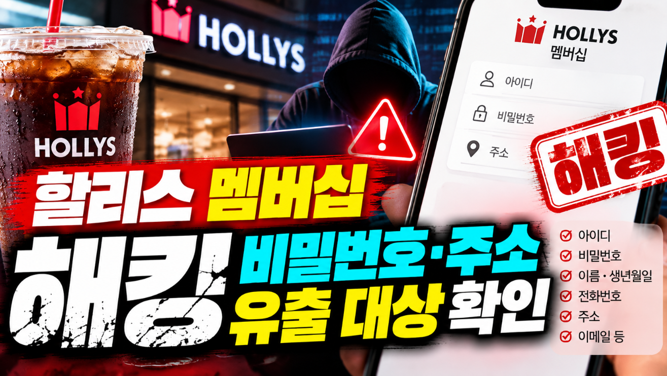 할리스 멤버십 해킹|비밀번호·주소 유출 대상 확인