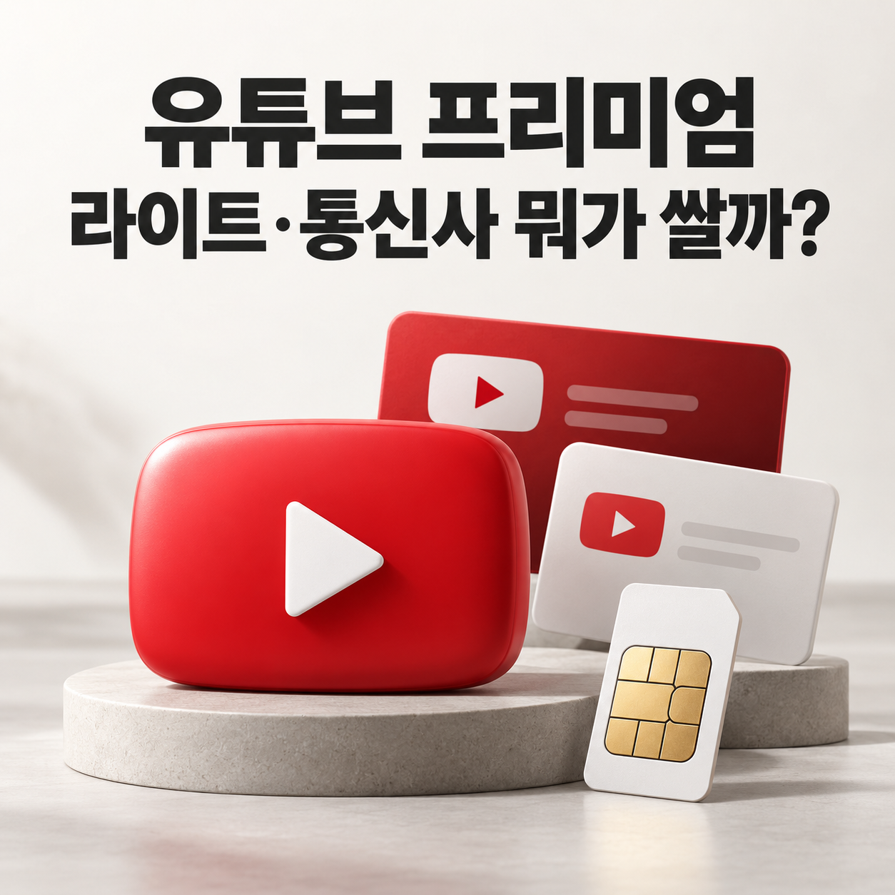 유튜브 프리미엄과 프리미엄 라이트 가격 비교 참고용 이미지
