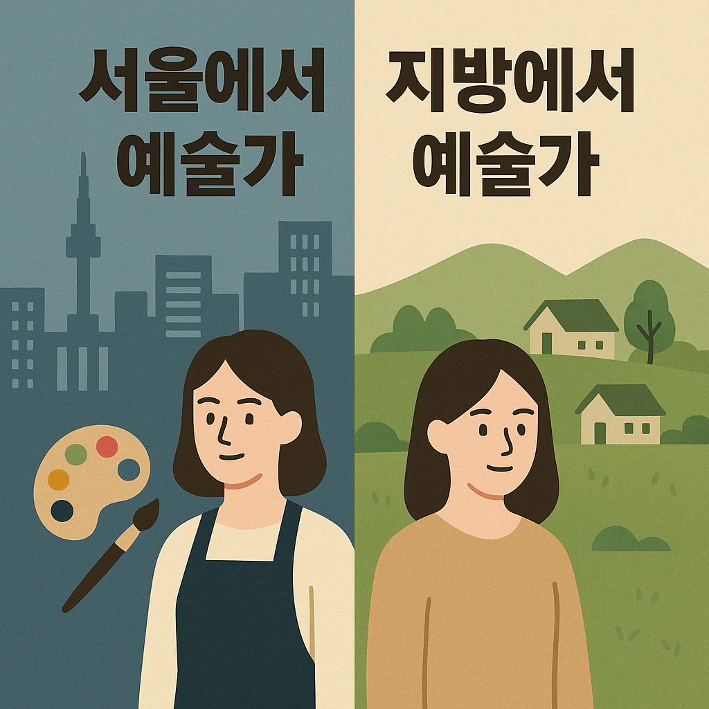 서울 예술가, 지방 예술가