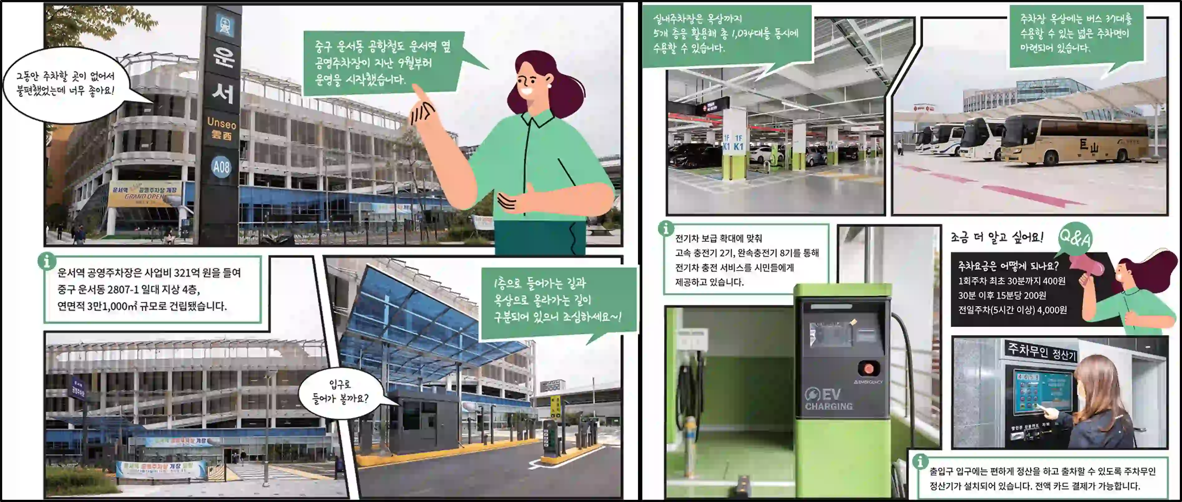 운서역 공영주차장 안내 사진