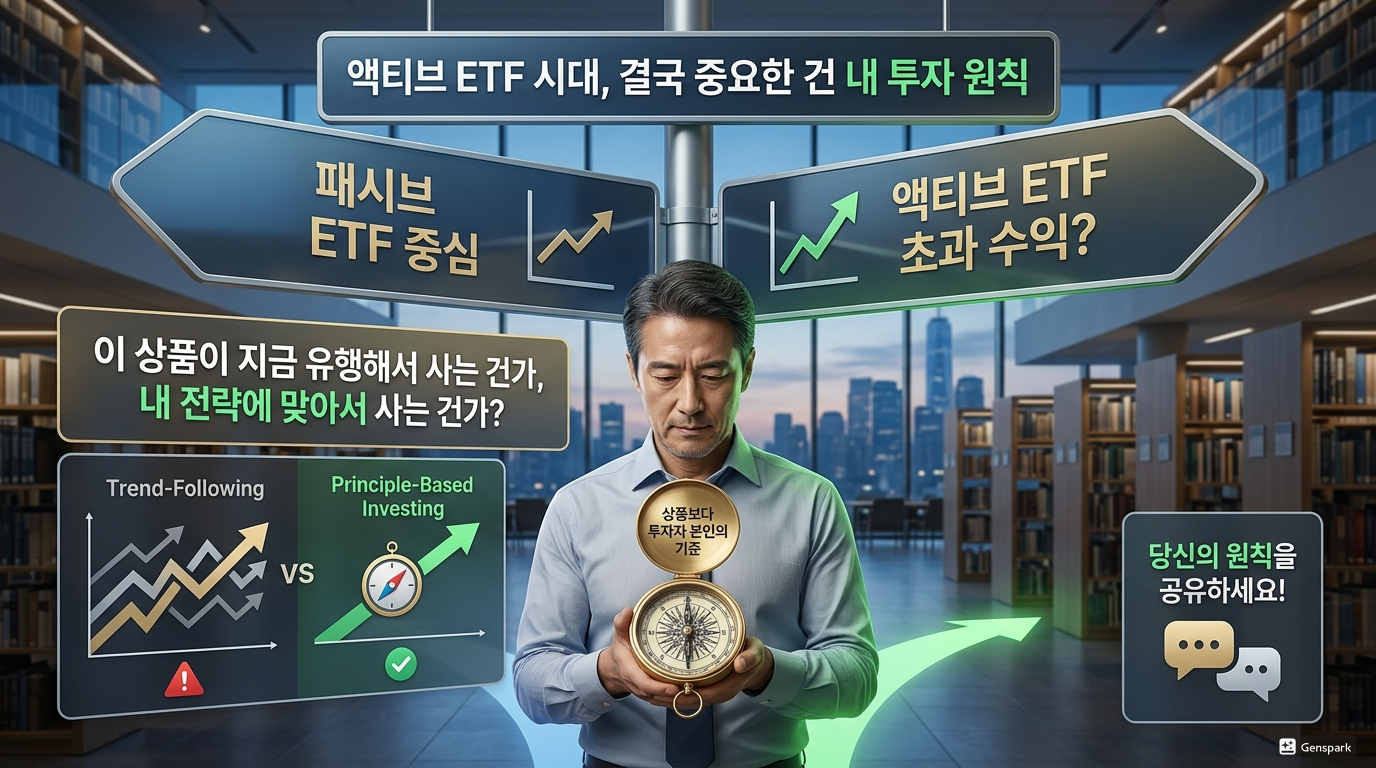액티브 ETF 시대, 결국 중요한 건 내 투자 원칙입니다