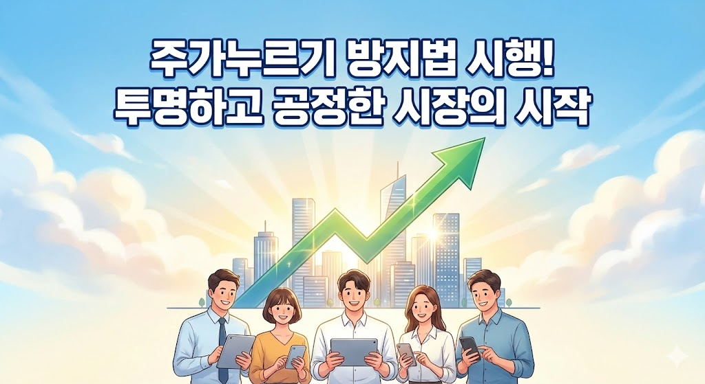 주가 누르기 방지법 시행 이후 투명하고 공정해질 주식 시장의 미래를 나타내는 이미지