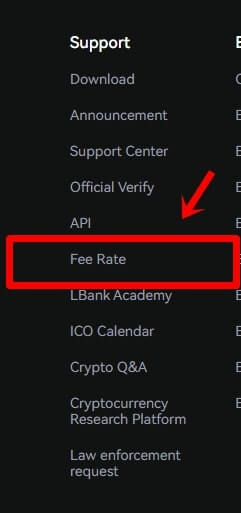 Fee Rate 부분을 화살표로 가리키고있다.