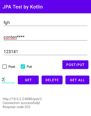 Result of Put method