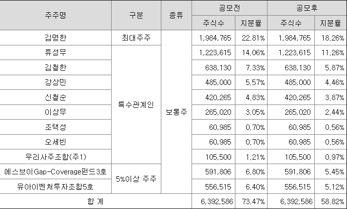 케이엔알시스템 최대주주