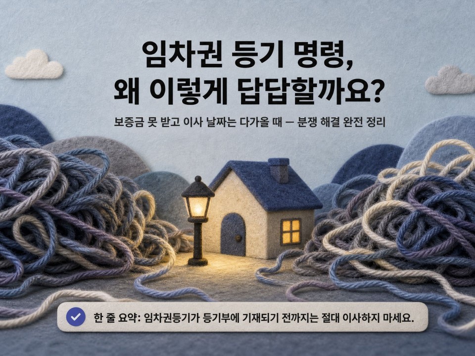 [임차권 등기 명령] 이런 상황 왜 이렇게 답답할까요 분쟁 해결 방법