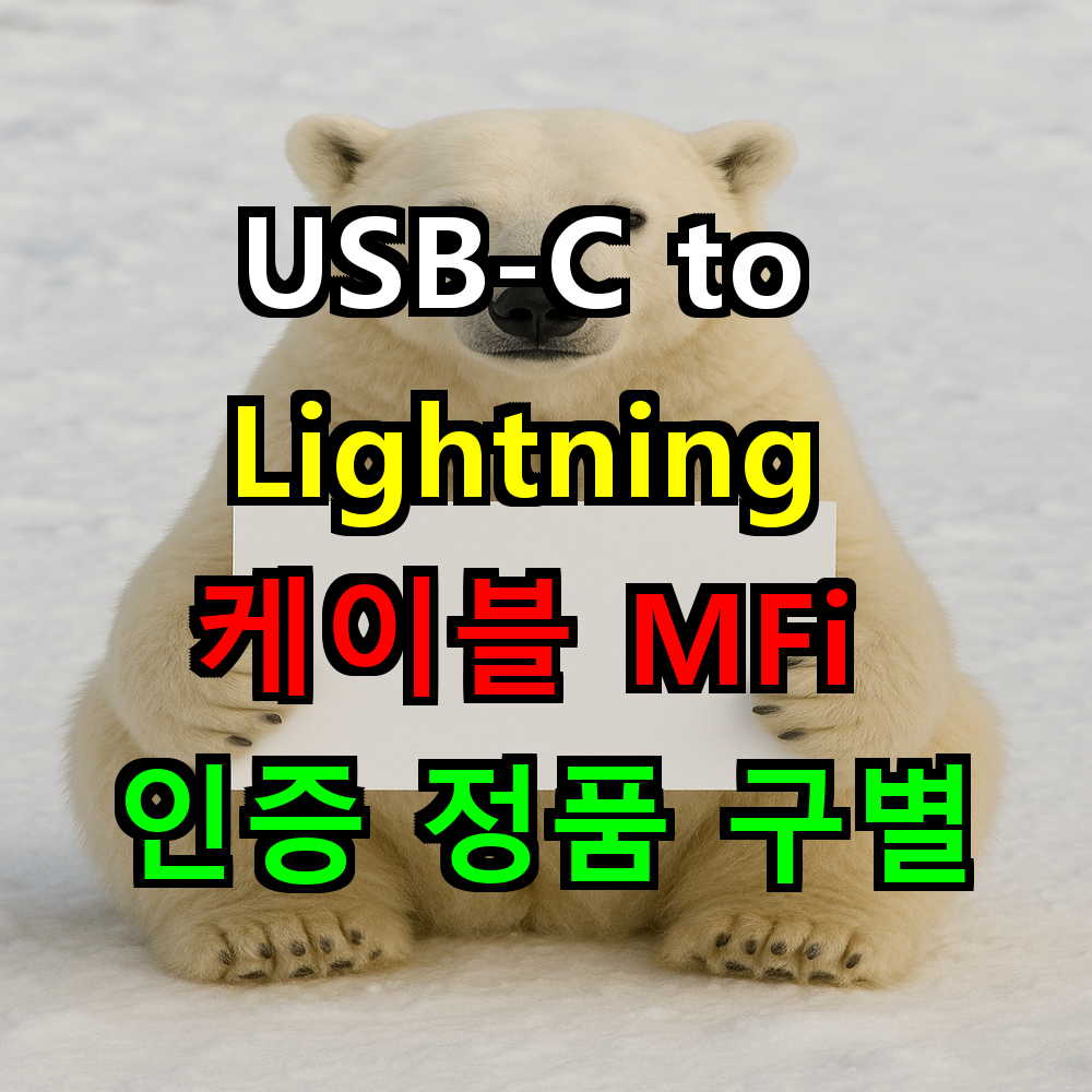 USB-C to Lightning 케이블 MFi 인증 정품 구별하는 확실한 방법은?