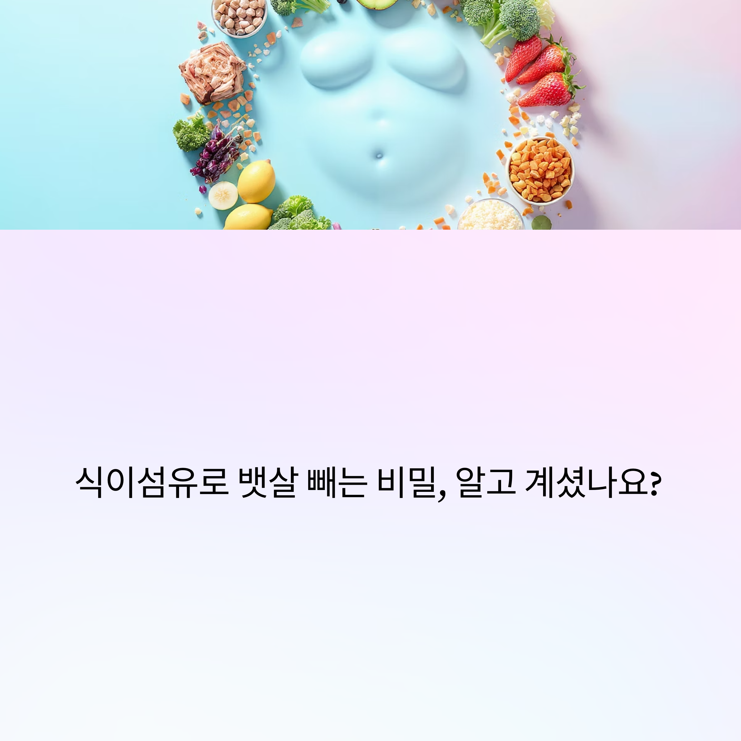식이섬유로 뱃살 빼는 법, 다이어트 핵심 꿀팁 정리