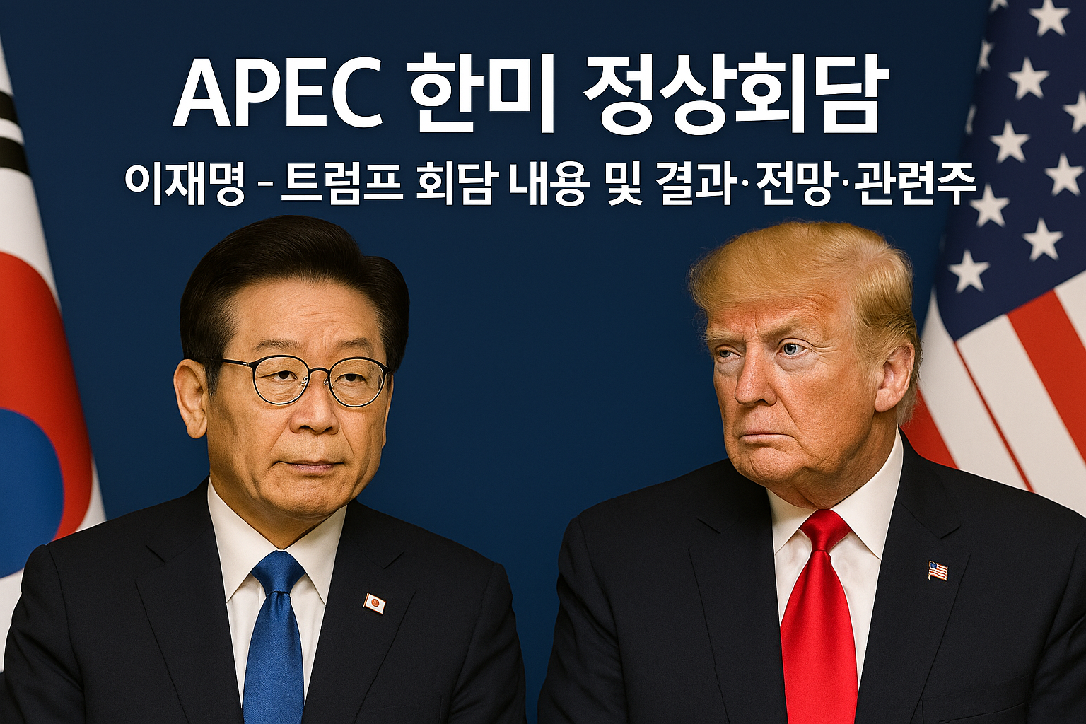 APEC 한미 정상회담, 이재명, 트럼프 회담 내용 및 결과, 전망, 관련주