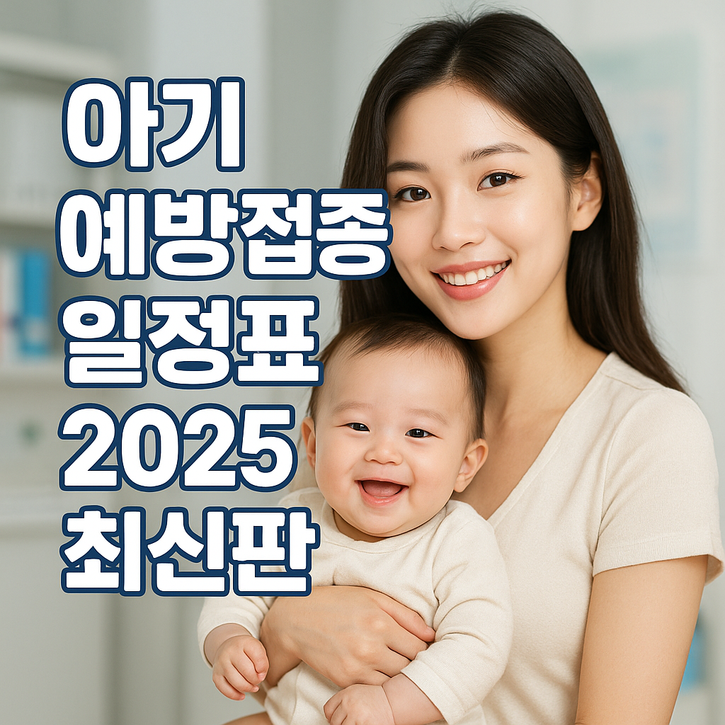 아기 예방접종 일정표 2025 최신판
