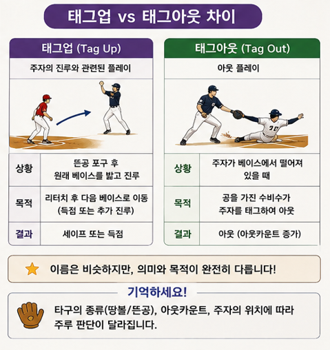 태그업 vs 태그아웃 차이