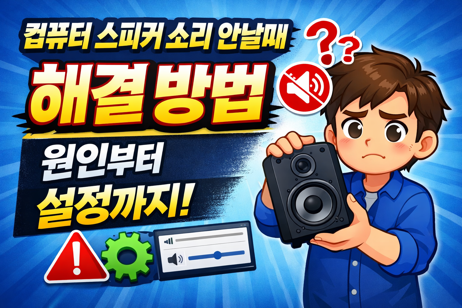 컴퓨터 스피커 소리가 안날때