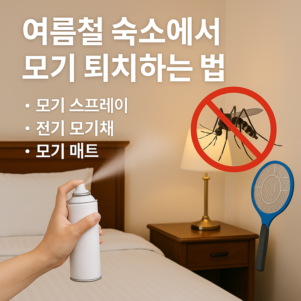 여름철 숙소에서 효과적으로 모기 퇴치하는 법
