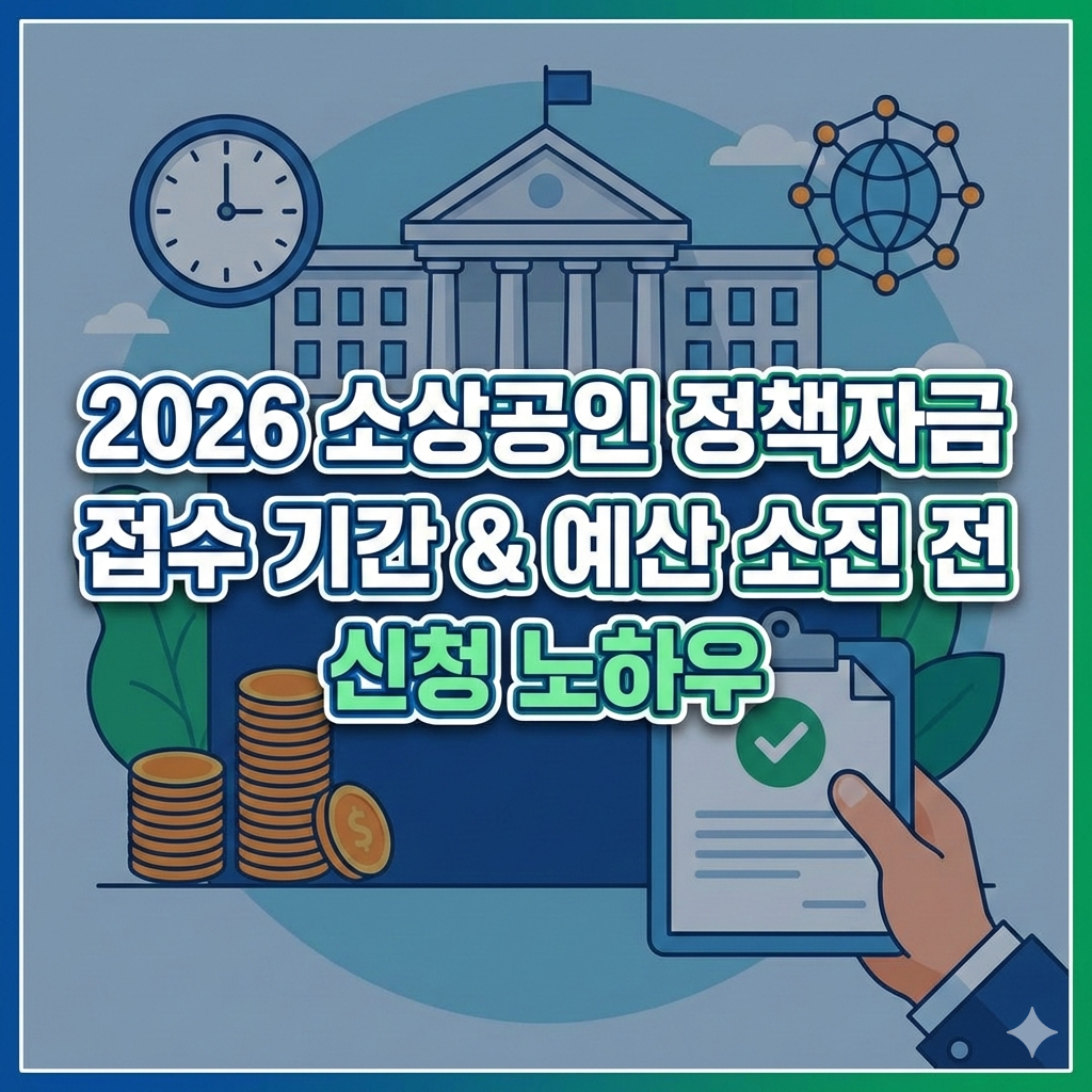 소상공인 정책자금 접수 기간 2026년 예산 소진 전 신청 노하우