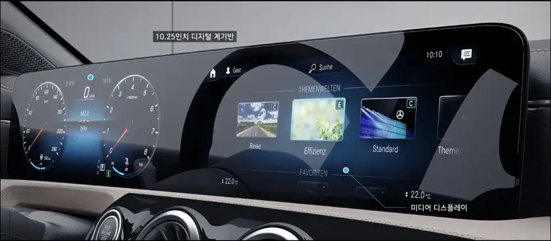 벤츠-A클래스-2023년형-10.25인치-디지털-계기판-이미지