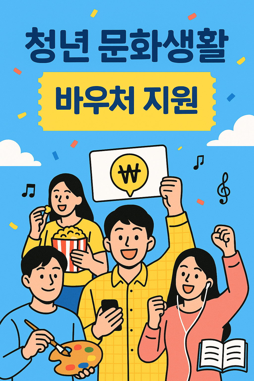 청년 문화생활 바우처 지원 이미지