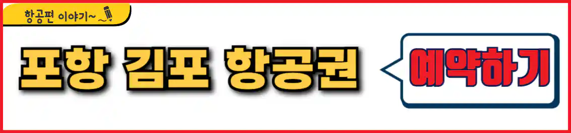 포항 김포 항공권 예약