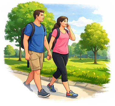 가벼운 운동, 산책