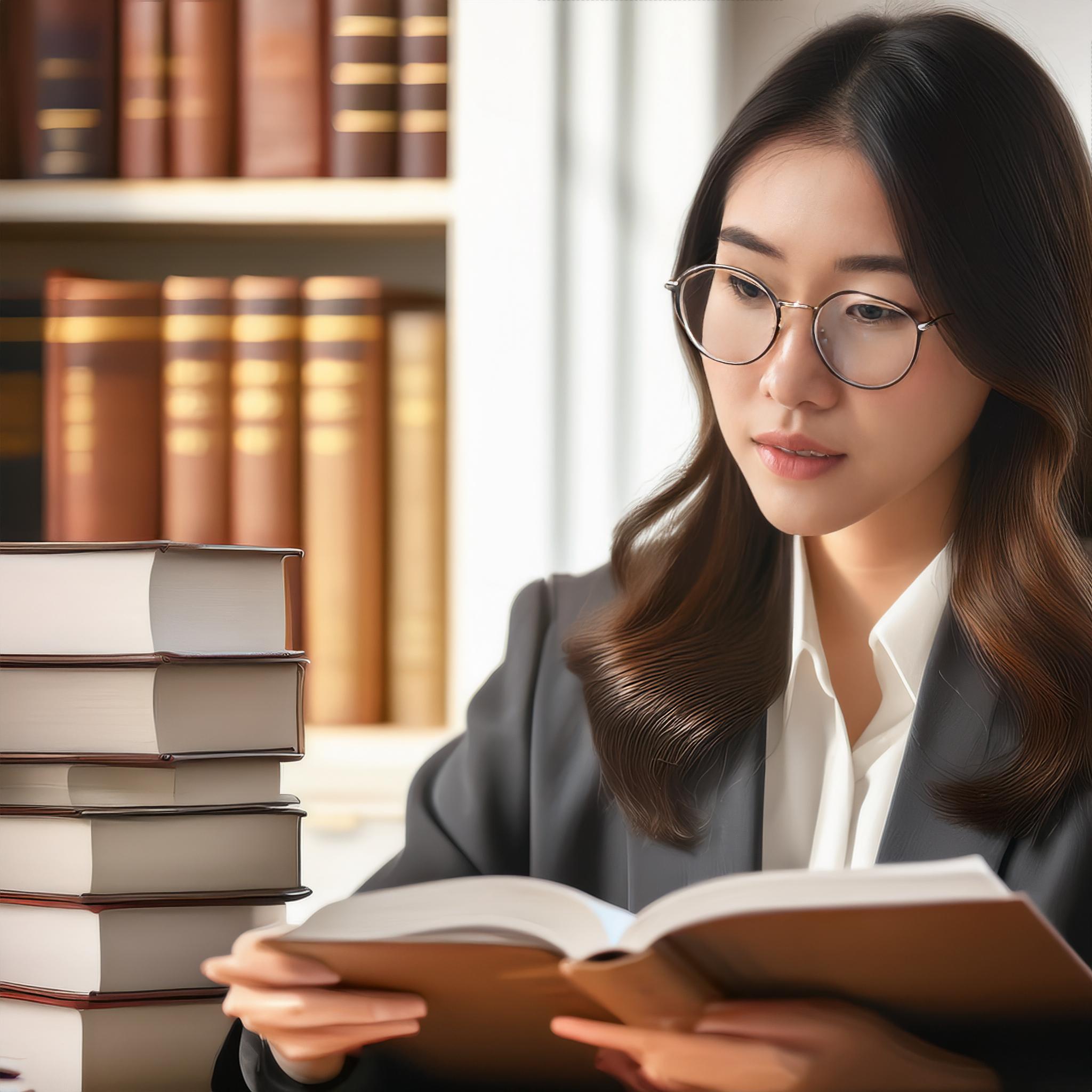 "상속권 상실 관련 법률 서적을 연구하는 법률 전문가의 책상"