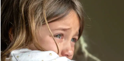 elementary student crying