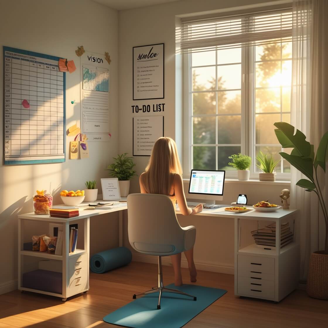 성공을위해 자기계발에 노력중인 여성