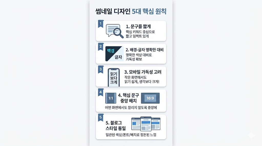 초보자가 썸네일 만들 때 지켜야 할 기본 원칙