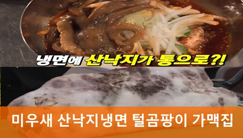 미우새 산낙지냉면 털곰팡이 스테이크 가맥집
