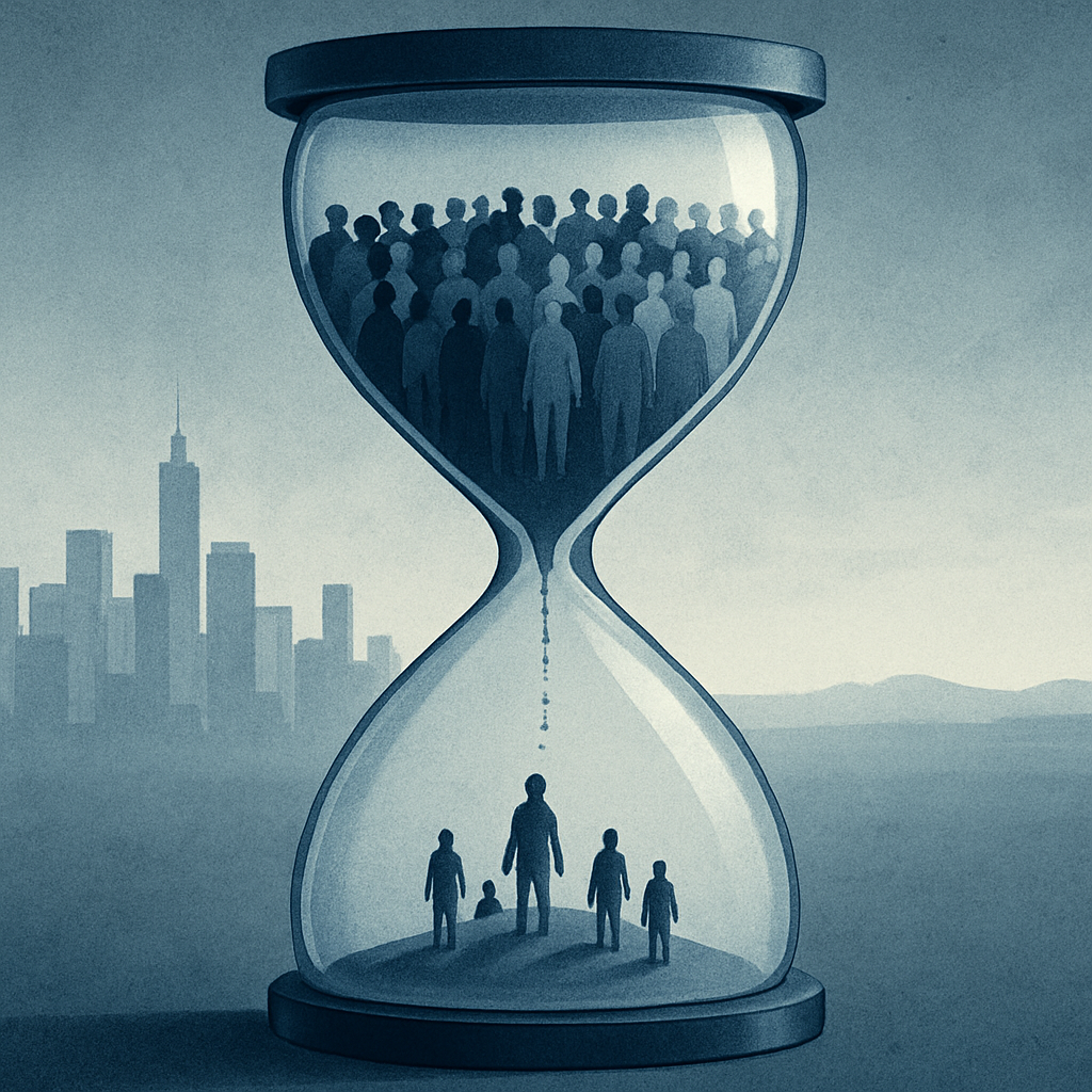 인구절벽 모래시계